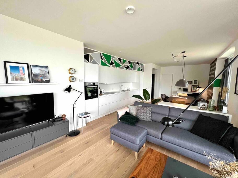 Bo Med Stil Og Udsigt Til Aarhus Lystbadehavn Apartment Bagian luar foto